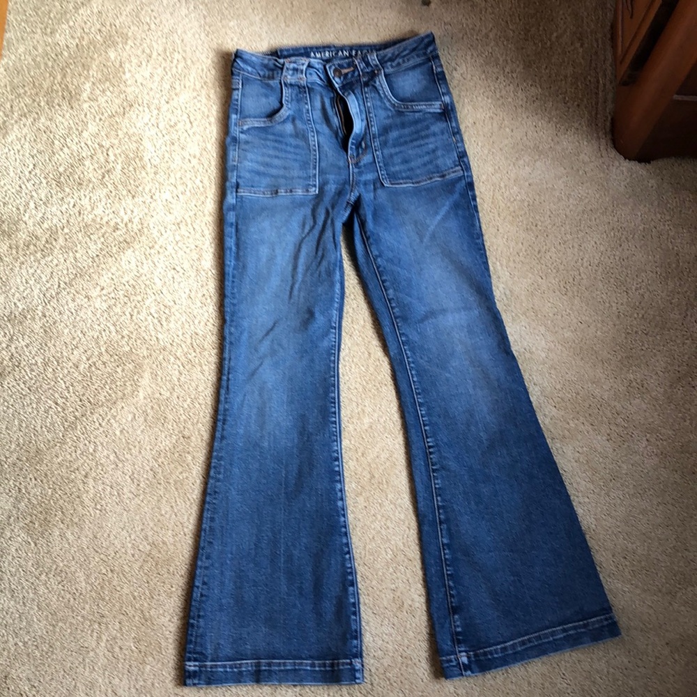 High-Waisted American Eagle Flare Jeans